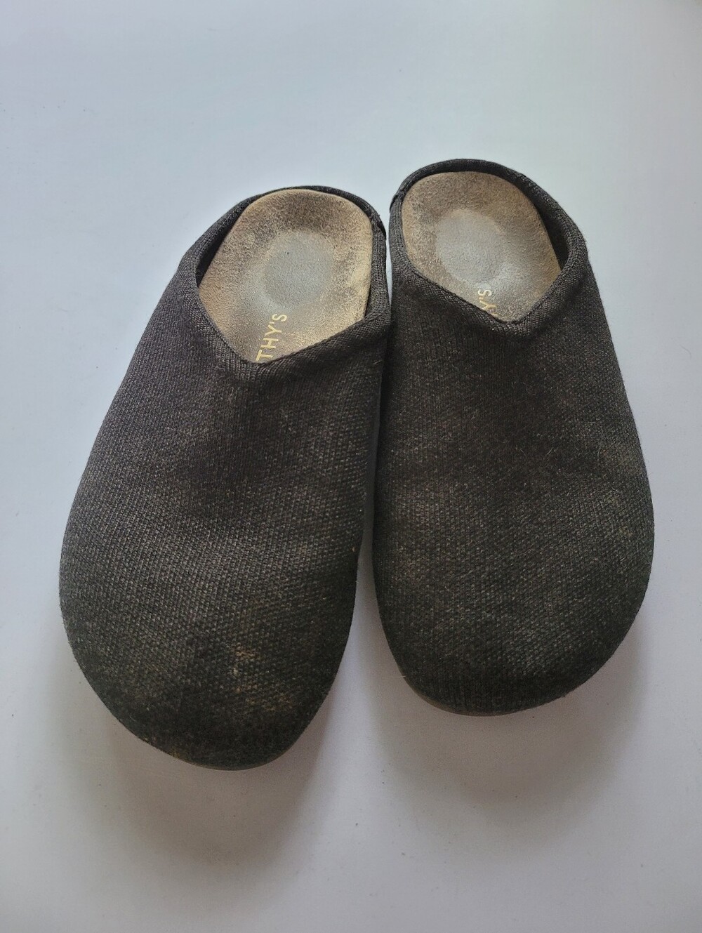 Rothy's 10 The Casual Clog Soft Black Dark Gray Slip-On Merino Wool - Picture 2 of 9